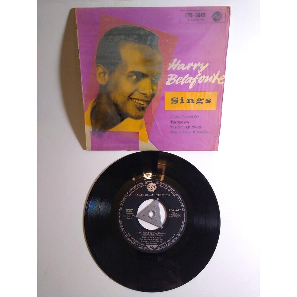 Harry Belafonte Sings 7" Vinyl Single 45 EP Record Germany 1957 Latin Calypso